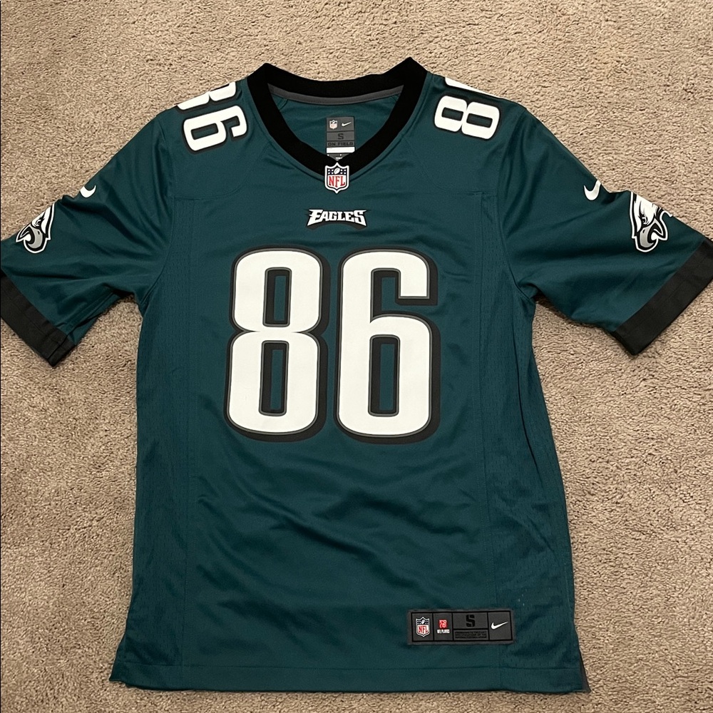 Nike Teal and Black Football Jersey